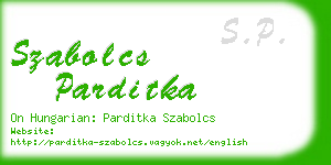 szabolcs parditka business card